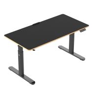 Dětský pracovní stůl, elektricky nastavitelná výška, 120X60 cm, 55-81 cm, PULSAR, černý, ULTRADESK