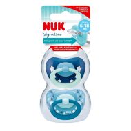 Šidítko NUK Signature 6-18m 2ks kluk 6-18 m