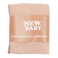 Jersey prostěradlo do postýlky New Baby 120x60 béžové 