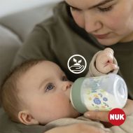 Kojenecká láhev na učení NUK for Nature s kontrolou teploty S hnědá 