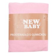 Jersey prostěradlo do postýlky New Baby 120x60 růžové 