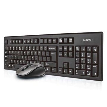 A4Tech 7100N, sada klávesnice s bezdrátovou optickou myší, AAA, CZ, klasická, 2.4 [Ghz], bezdrátová,