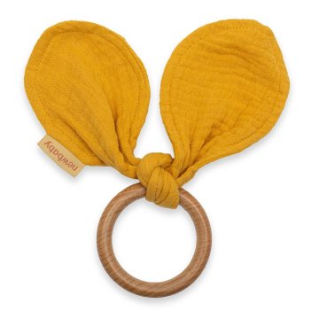 Kousátko pro děti ouška New Baby Ears mustard 