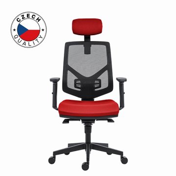 Powerton Kancelářské ergonomické křeslo Tina, Červené