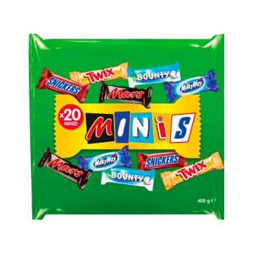 MINIS-Snickers,Mars,Twix, Bounty,Milky way 400g