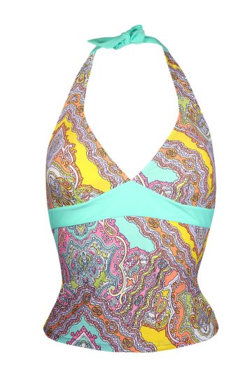 Yellow Mandala plavkové tankini tílko